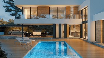 Villa ultramoderna de 4 dormitorios con piscina de 8x4