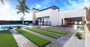 Neue Design-Villa mit 3 Schlafzimmern, Doppelgarage und großem Grundstück